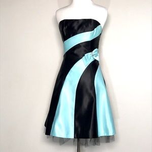 Vintage Jessica McClintock Gunne Sax Junior’s Strapless Fit & Flare Dress Sz 3/4